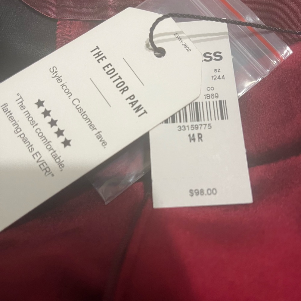 Express Editor and Pant set in Burgundy